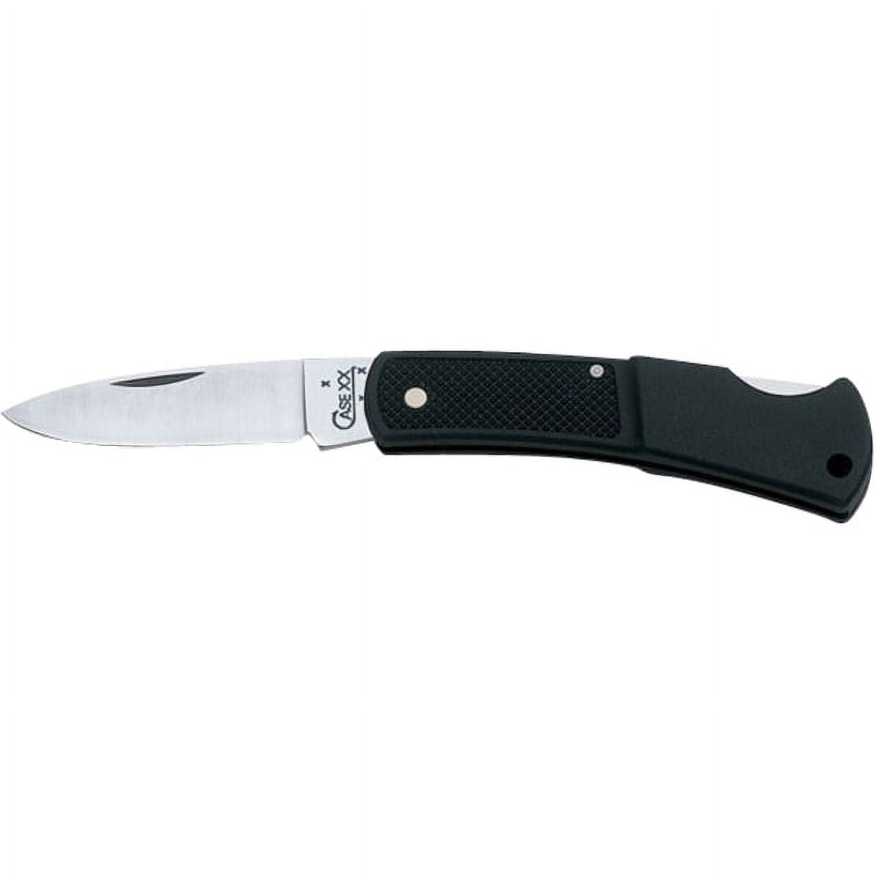 Case XX Knives Lightweight Black Zytel Small Lockback Stainless Pocket Knife