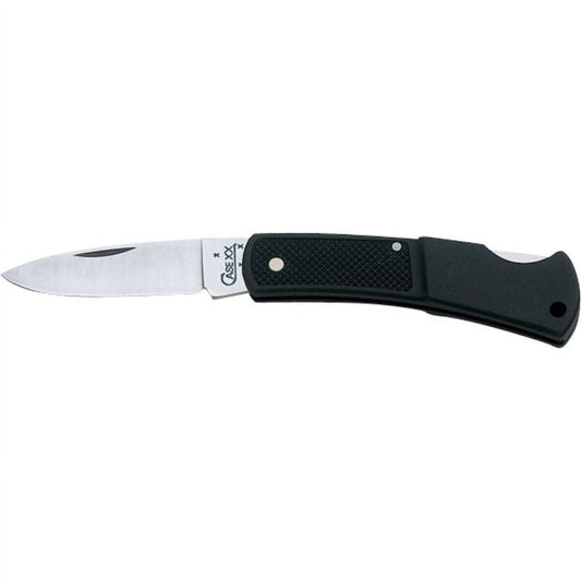 Case XX Knives Lightweight Black Zytel Small Lockback Stainless Pocket Knife