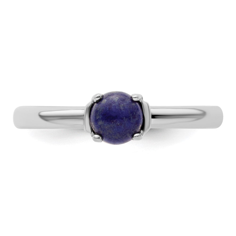 Sterling Silver Stackable Expressions Polished Blue Lapis Ring Size -9