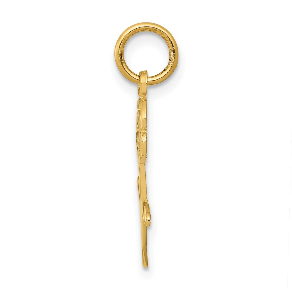 10k Rose Charm Yellow Gold