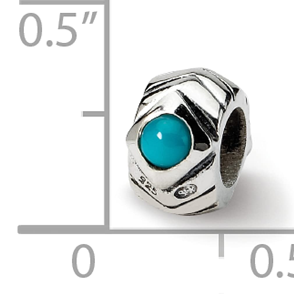 Sterling Silver Reflections Turquoise Bead