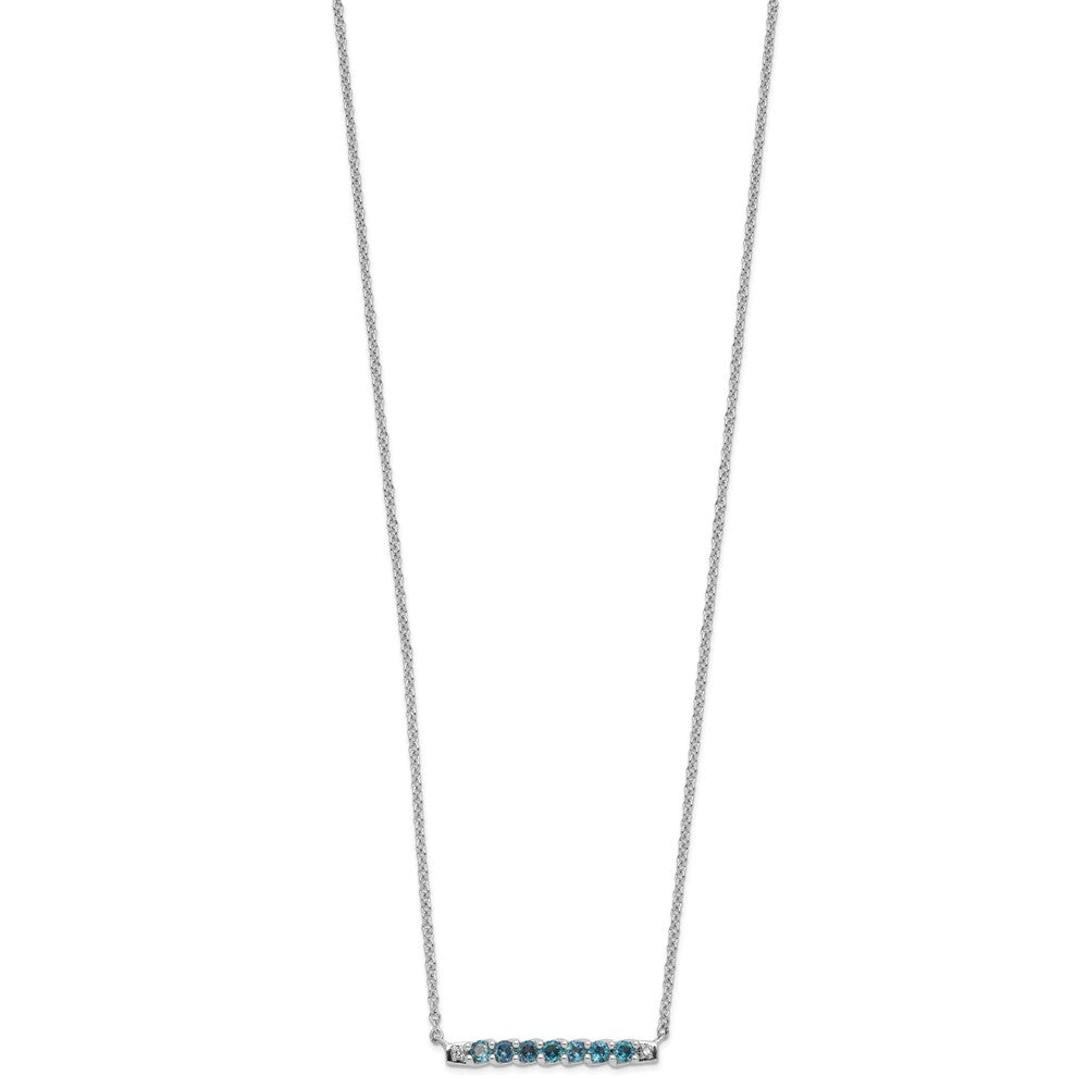 10kw Created Alexandrite & Diamond Necklace
