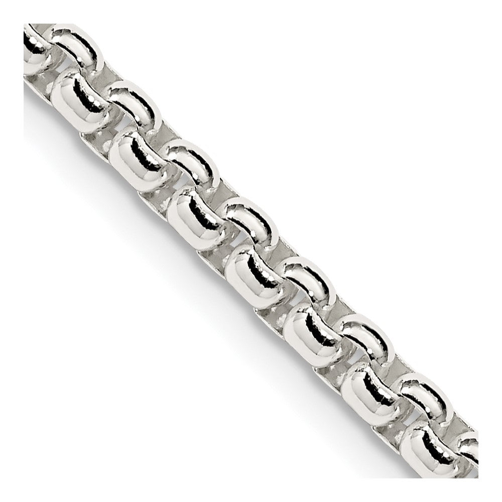 Sterling Silver 3.6mm Round Box Chain 24 Inches