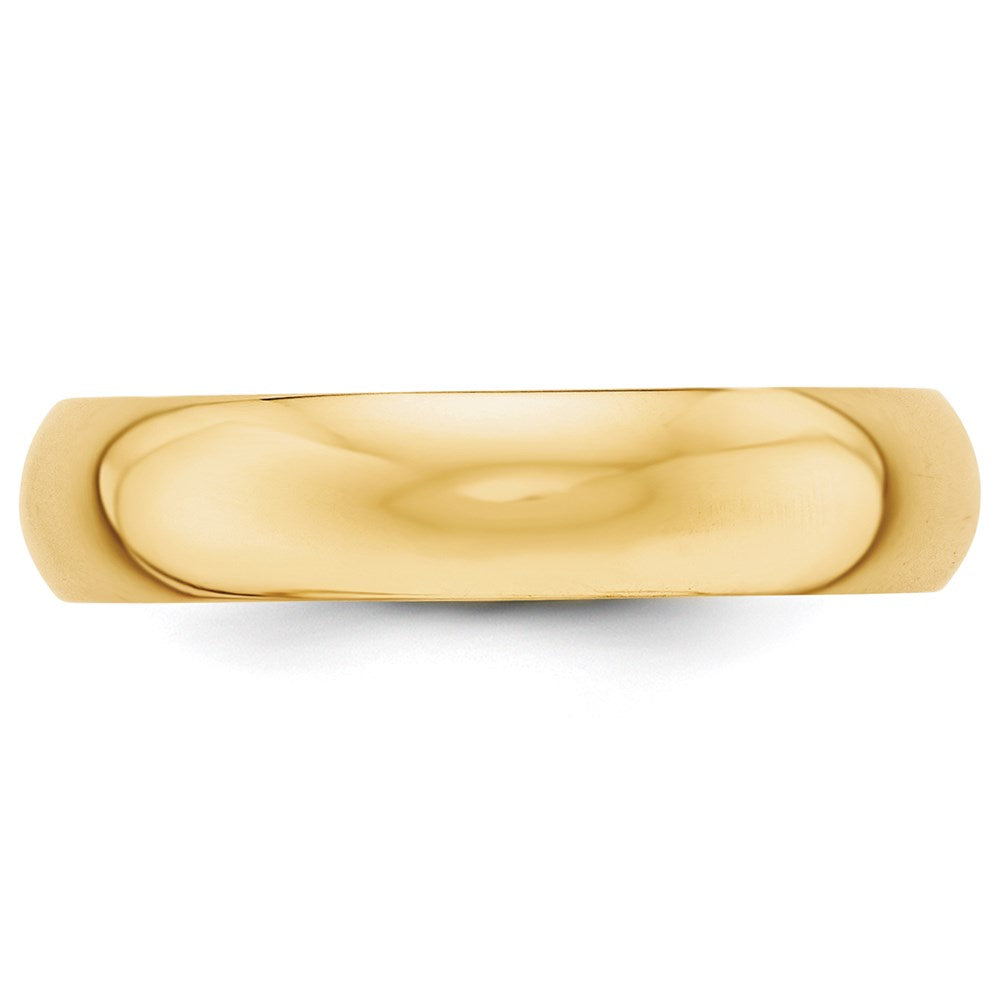 14k Yellow Gold 5mm Half-Round Wedding Band Size 10.5