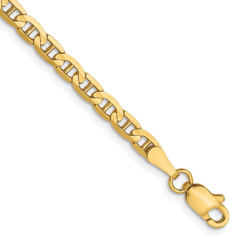 14K 3mm Concave Anchor Chain 8  inches
