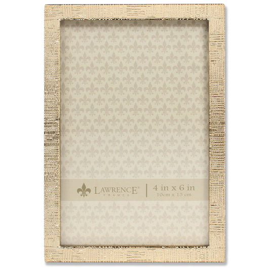 GOLD LINEN Pattern frame by Lawrence Frames - 4x6
