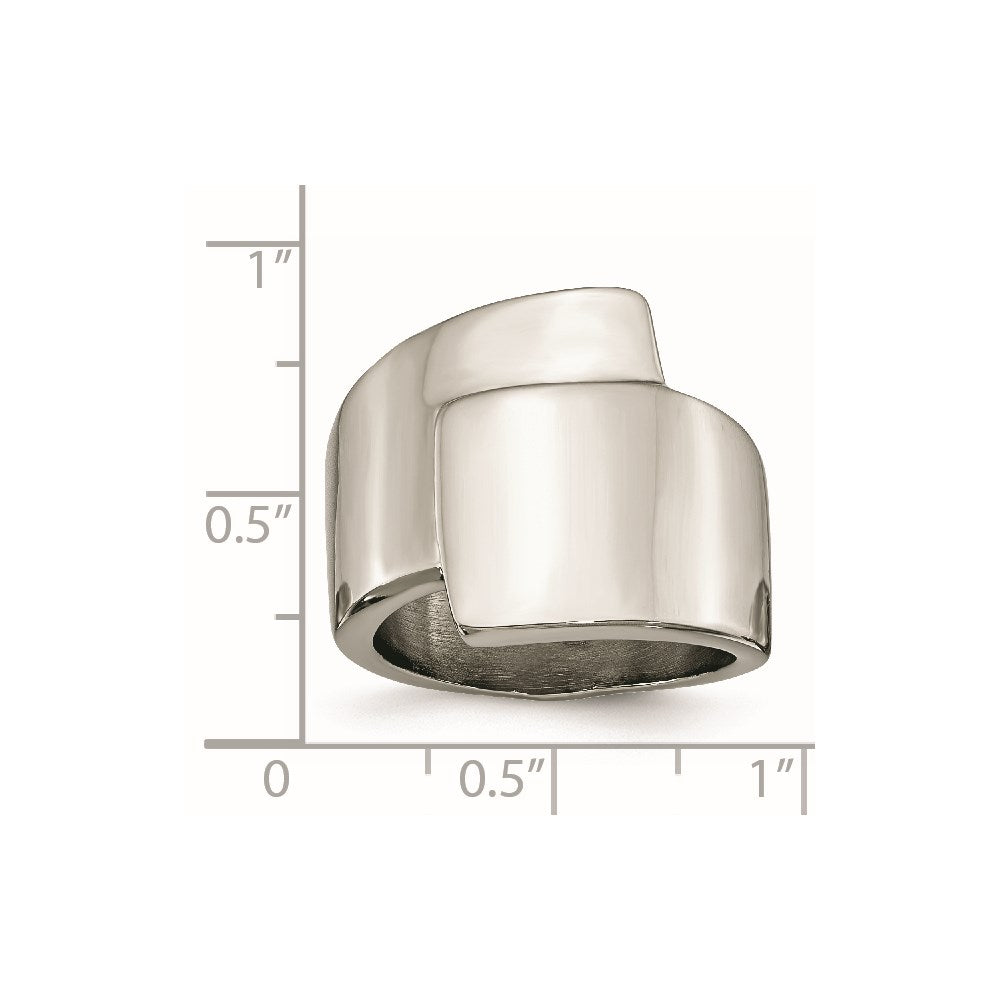 Stainless Steel Polished Fancy Ring