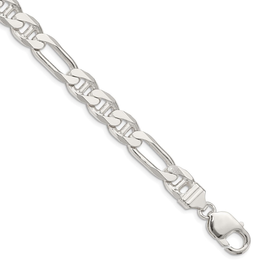 Sterling Silver 8.75mm Figaro Anchor Chain 8 inches
