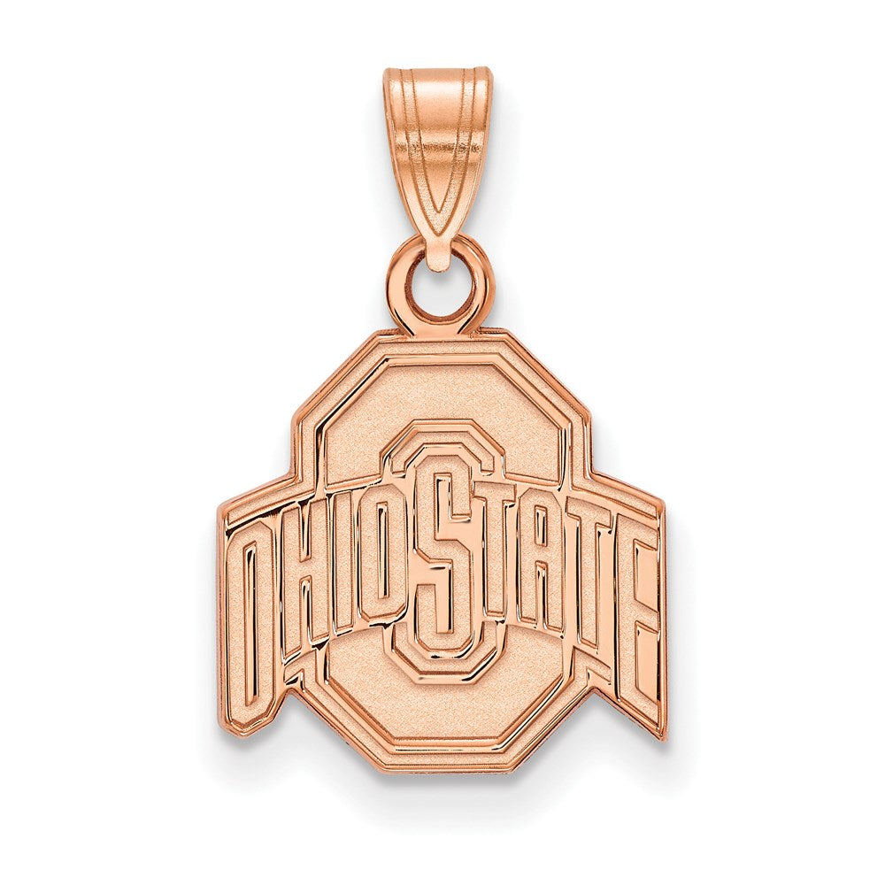 14k Rose Gold LogoArt The Ohio State University Small Pendant