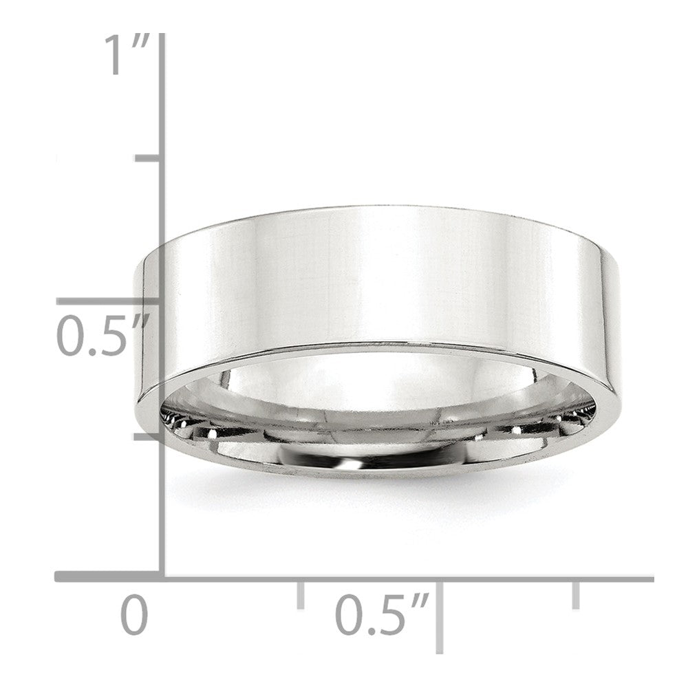 Sterling Silver 7mm Comfort Fit Flat Size 9 Band