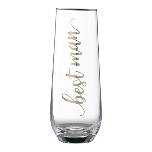 Lillian Rose Gold Best Man Stemless Champagne Glass