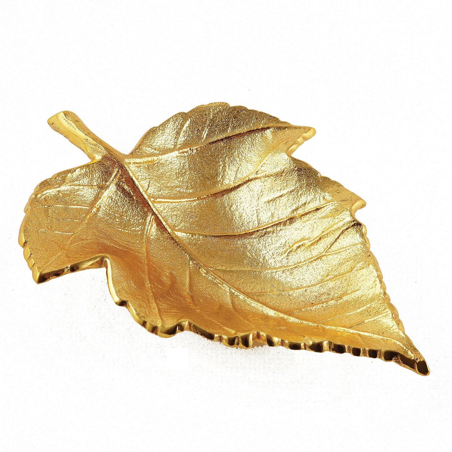 Small Gold-tone Aluminum Maple Leaf Tray QGM22345