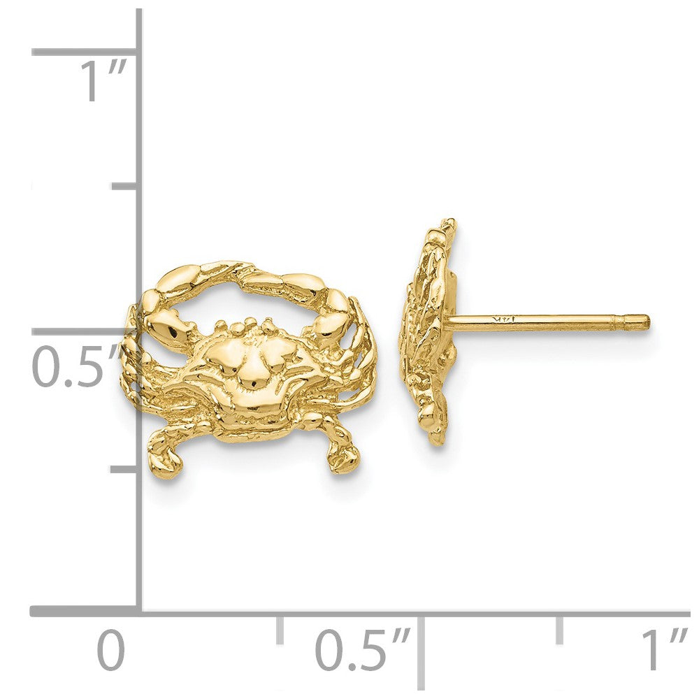 10k Crab Post Earrings