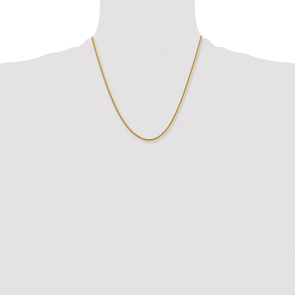 Stainless Steel Polished Yellow IP-plated 2.2mm Cyclone 20in Chain