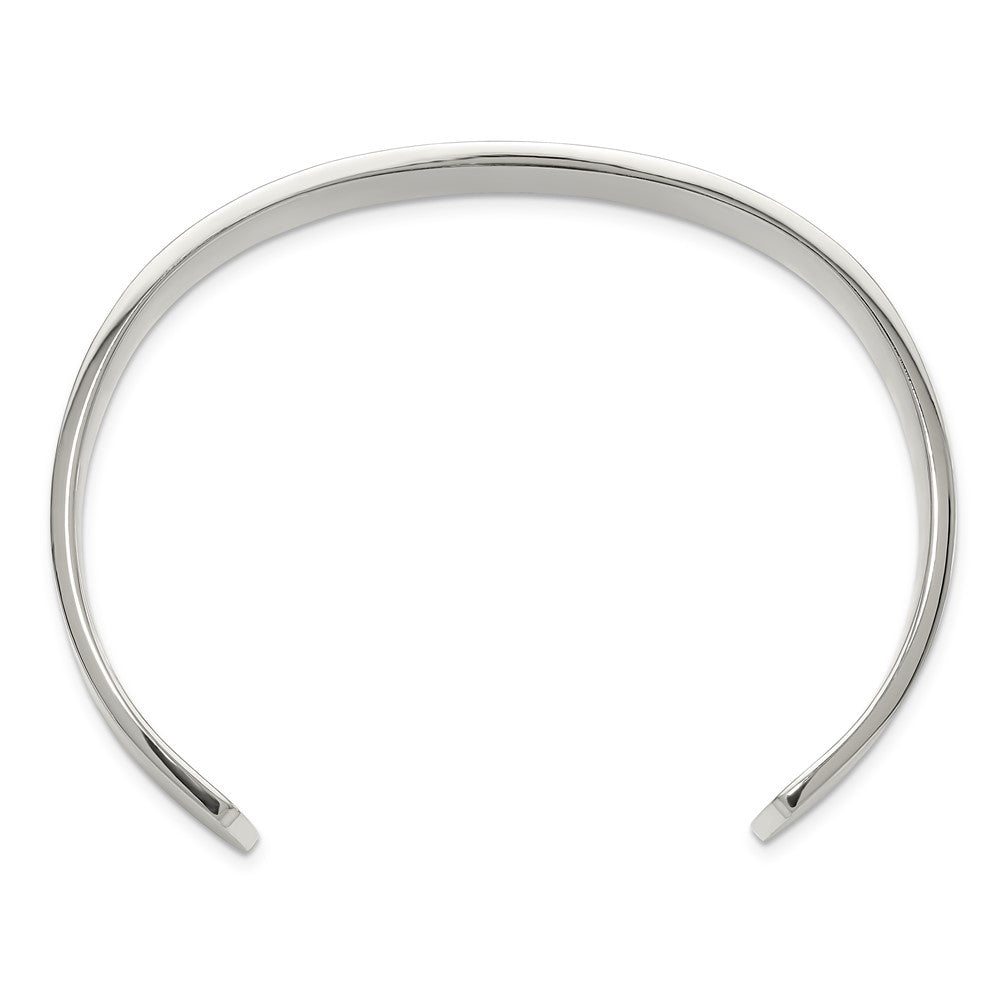 Stainless Steel Brushed 12mm Cuff Bangle 8 inches