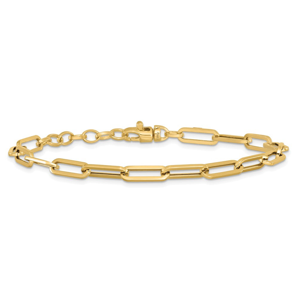 14K Polished Fancy Link with 1in ext Bracelet 8.5  inches