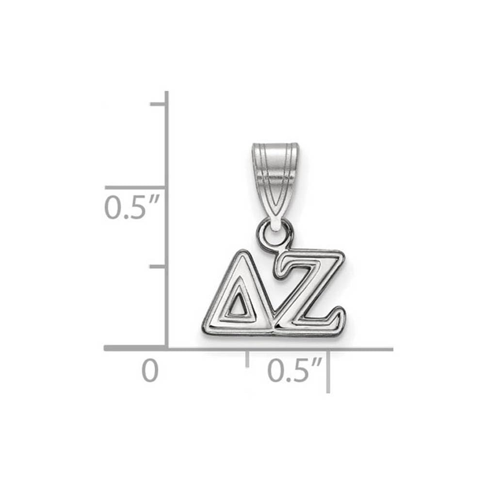 Sterling Silver Official Licensed Greek Sororities Delta Zeta (??) Small Pendant
