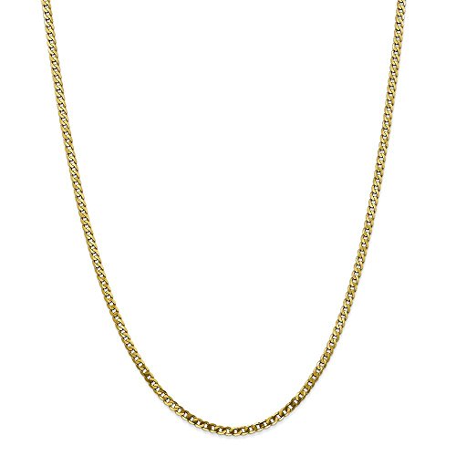 10k 2.9mm Flat Beveled Curb Chain