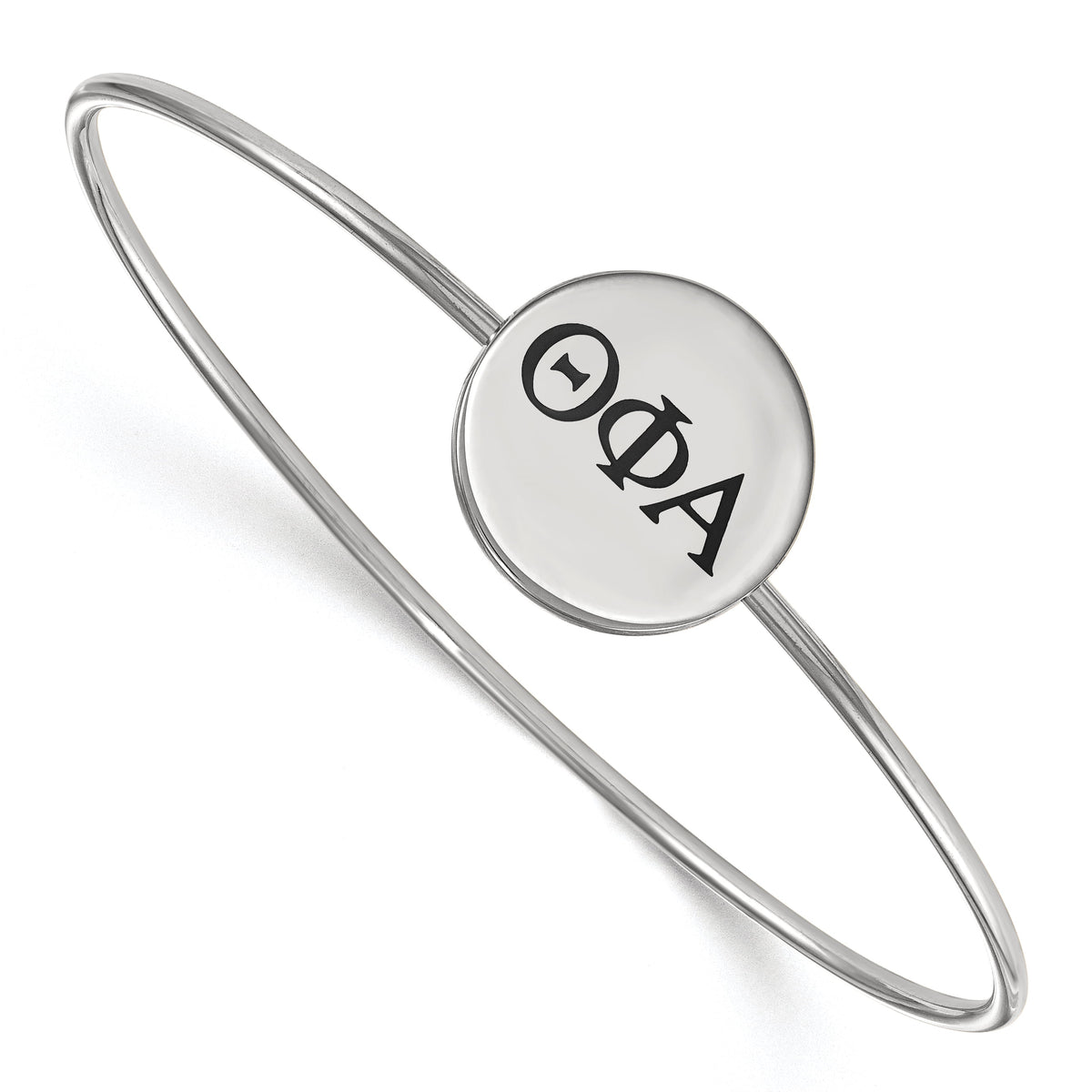Sterling Silver Official Licensed Greek Sororities Theta Phi Alpha (???) Enameled Slip-on Bangle