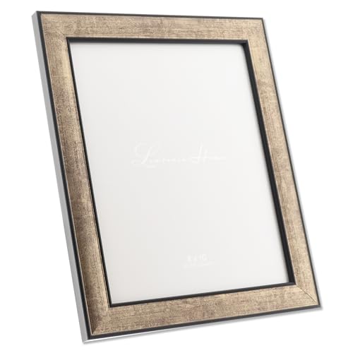 8x10 Domed Burnished Silver and Black Polystyrene Picture Frame QGM14184