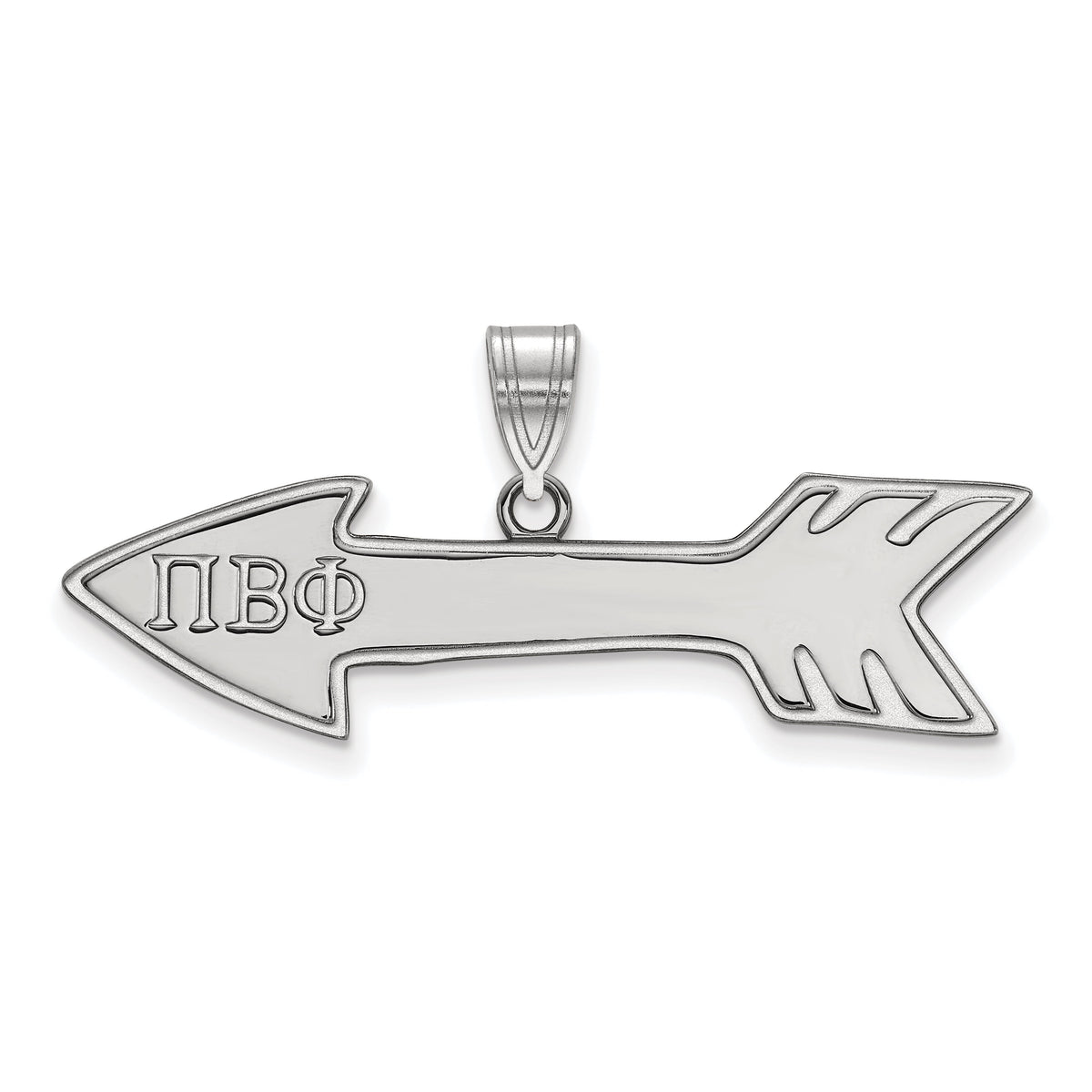 Sterling Silver LogoArt Official Licensed Greek Sororities Pi Beta Phi (???) Medium Pendant