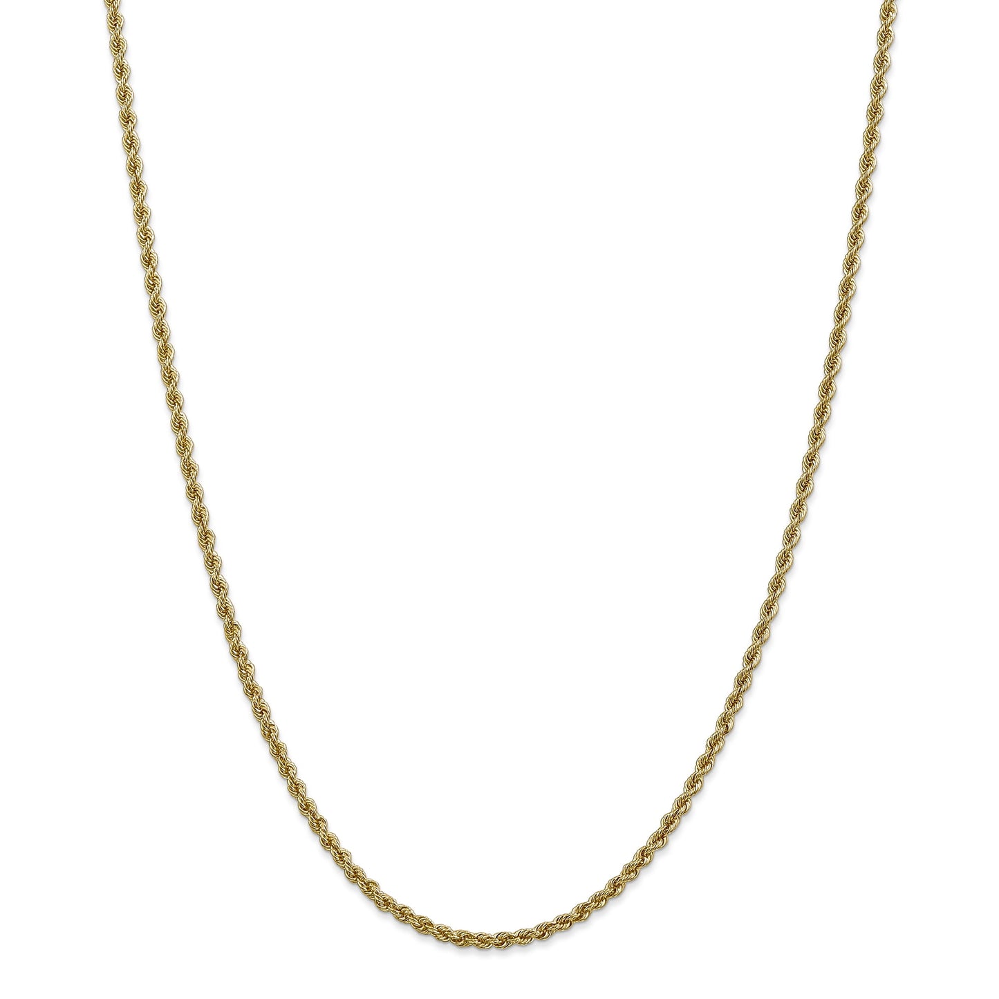 14K 26 inch 2.5mm Regular Rope with Lobster Clasp Chain
