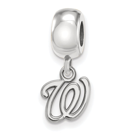 SS/Rh-p Major League Baseball LogoArt Washington Nationals Dangle Bead