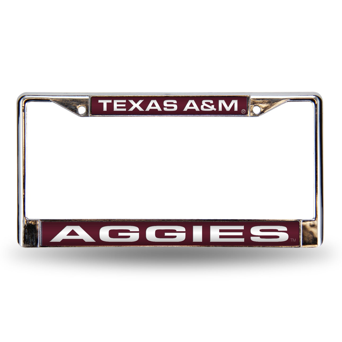 Collegiate Texas A&M Red Laser Chrome Acrylic License Plate Frame Q-GC6983