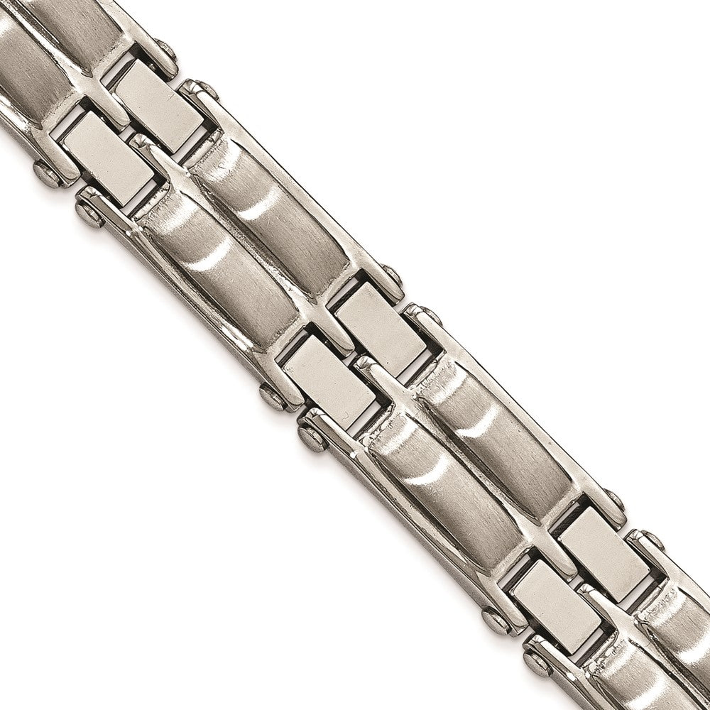 Stainless Steel Brushed and Polished 8.5in Bracelet 8.5 inches