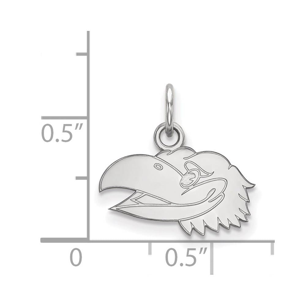 LogoArt Sterling Silver University Of Kansas Xs Pendant Necklace Female Adult