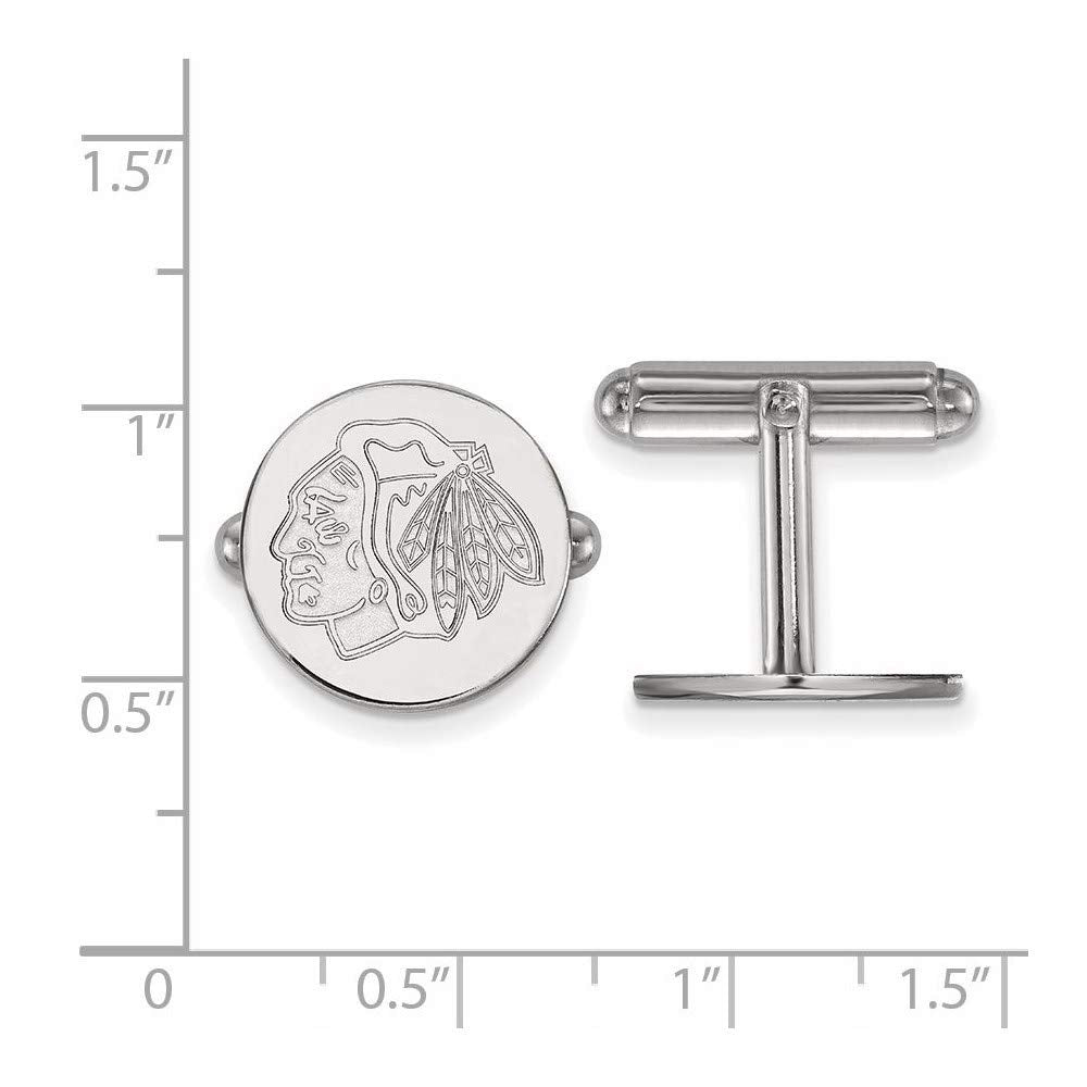 NHL Chicago Blackhawks Sterling Silver Cuff Links