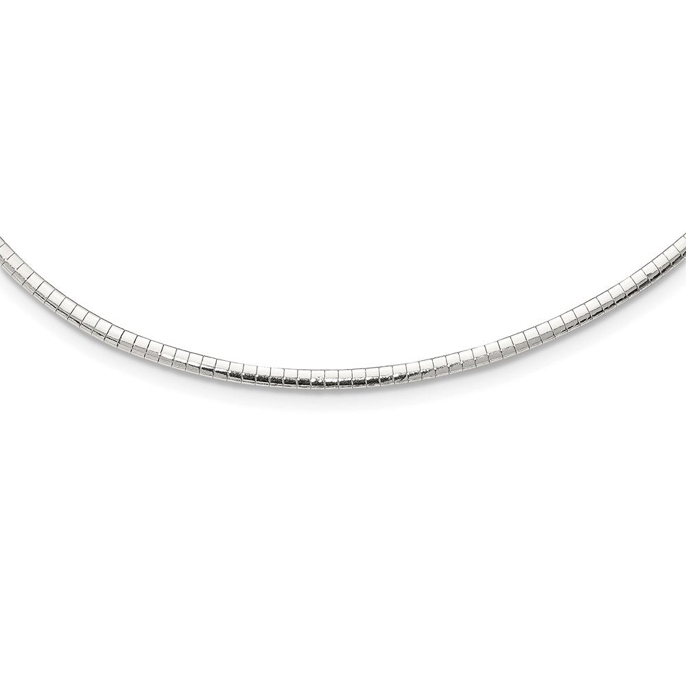 Sterling Silver 3mm Cubetto Necklace 16 Inches