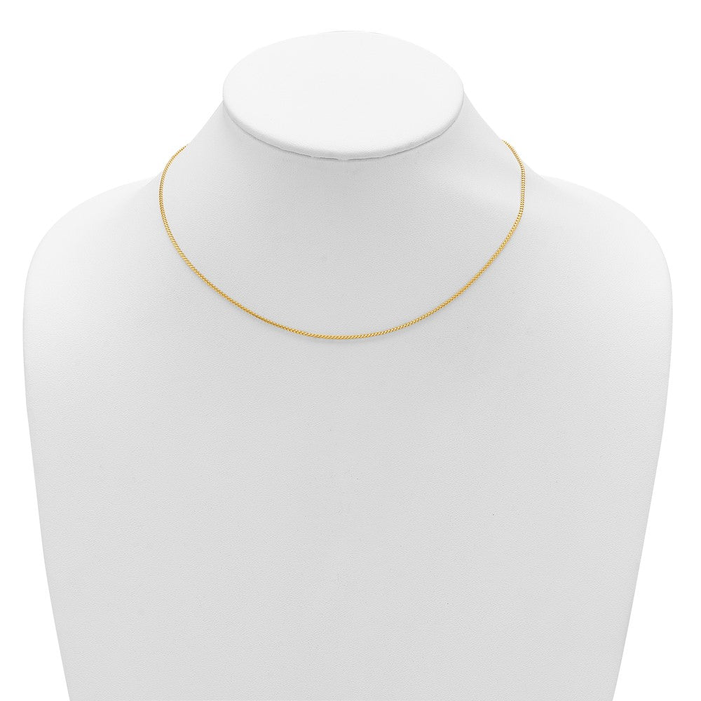 14K 2.0mm Flat Cable 1in+1in Adjustable Chain