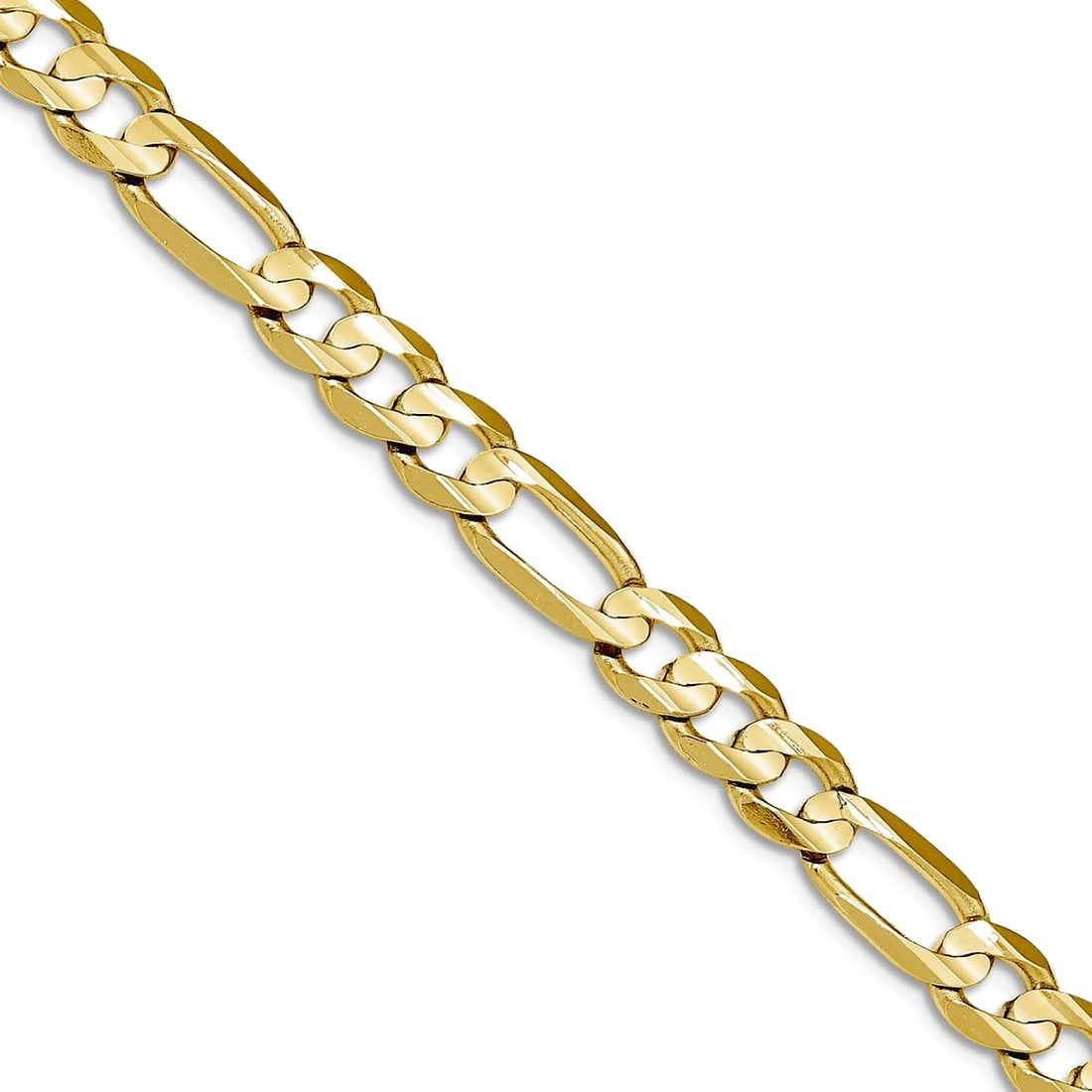 10k 7.5mm Concave Open Figaro Chain