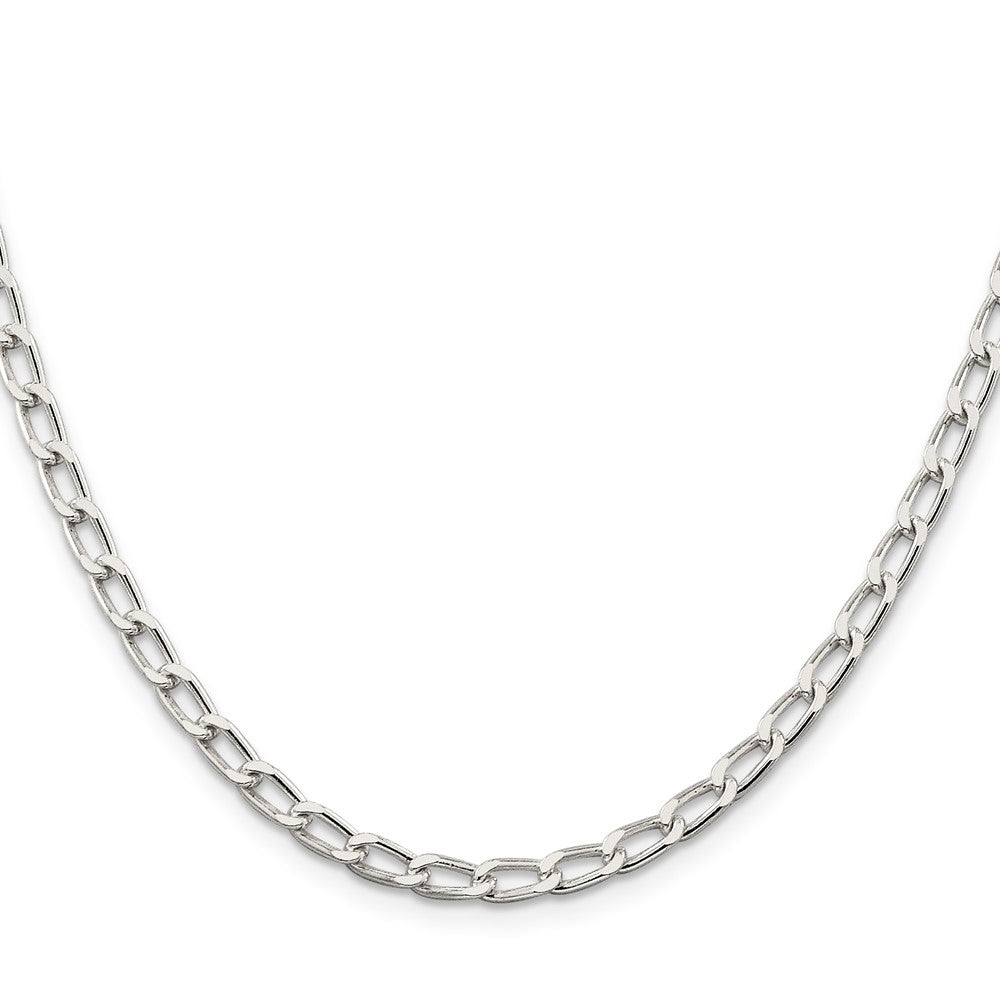 Sterling Silver 4.3mm Open Elongated Link Chain 20 Inches