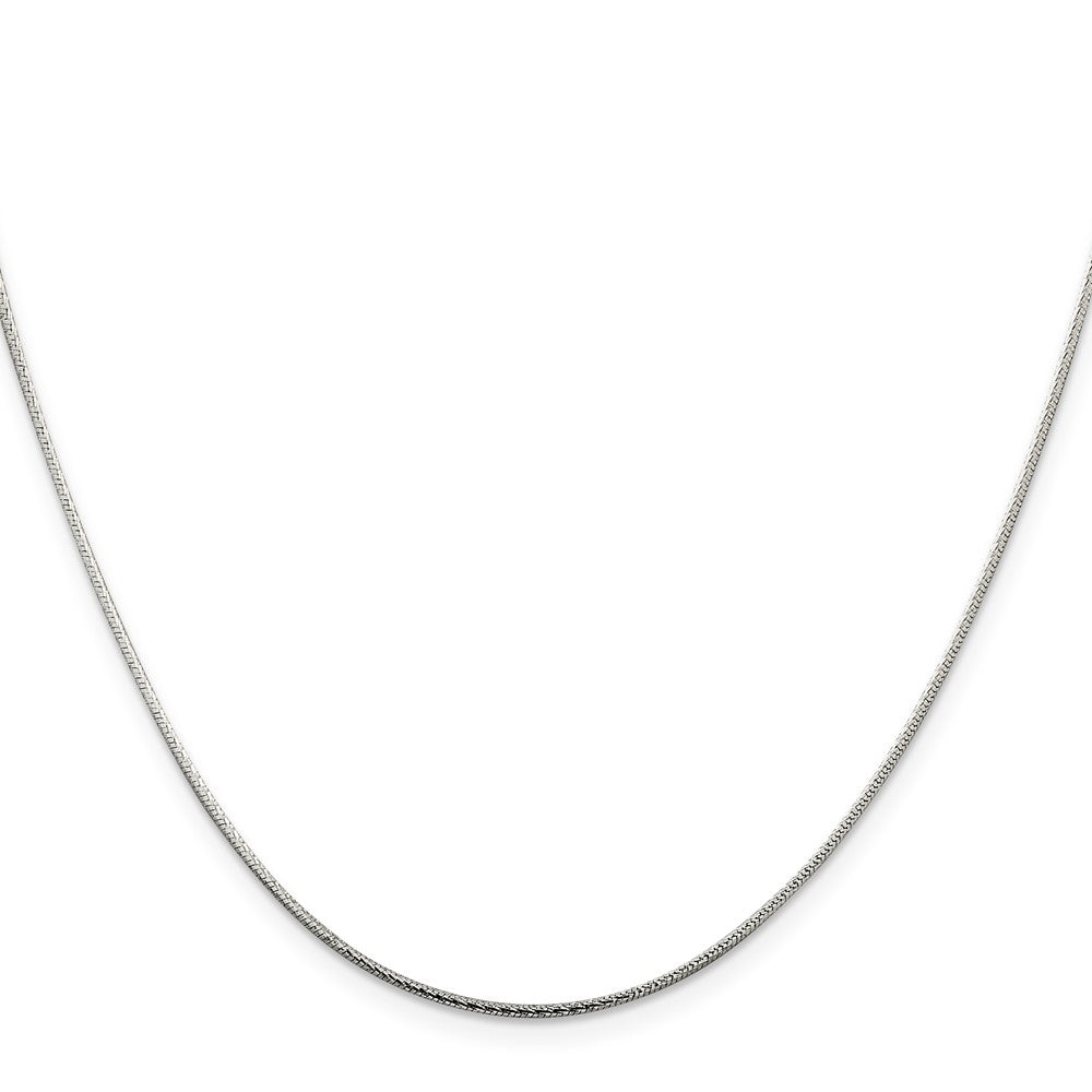 Sterling Silver 1.25mm Diamond-cut Snake Chain 20 Inches