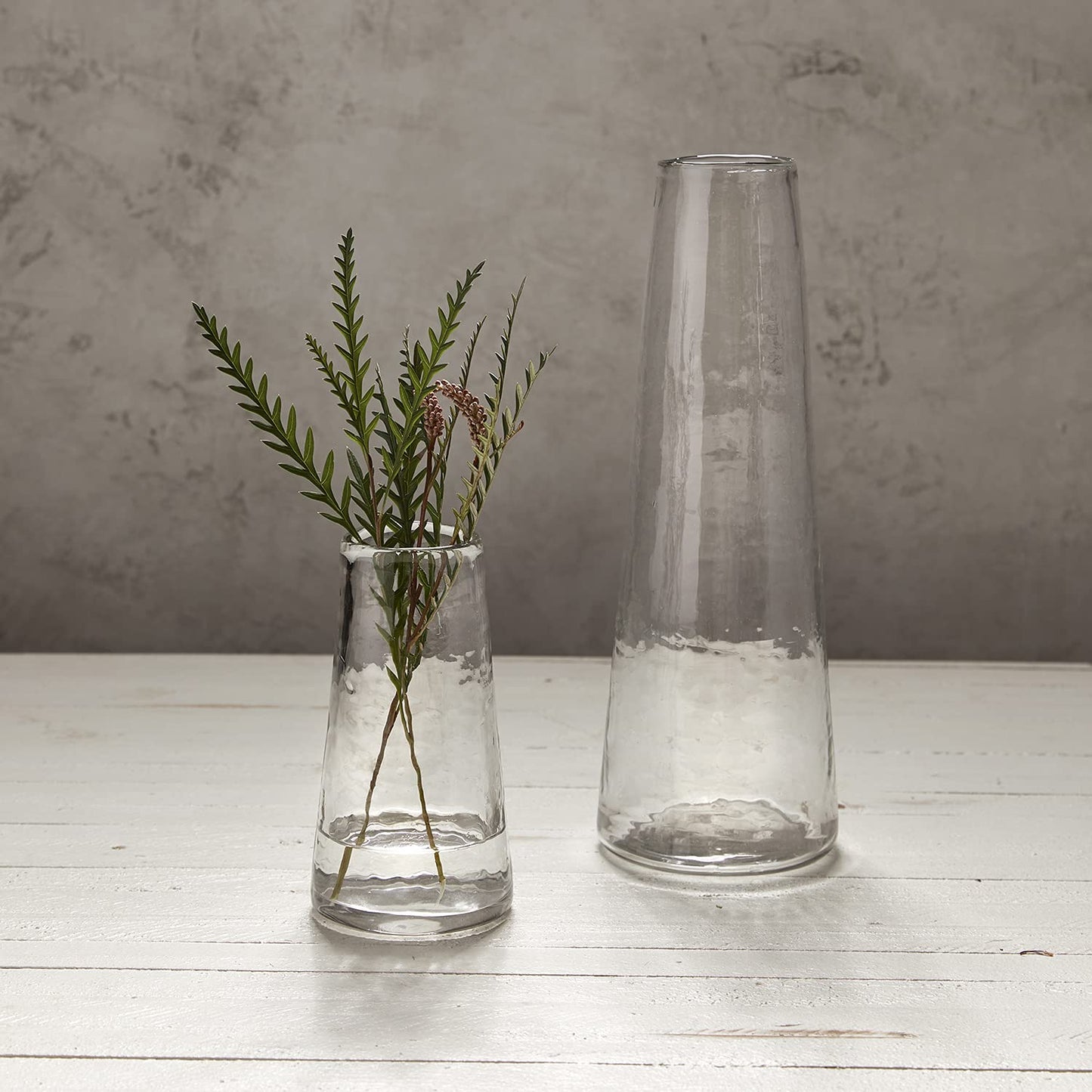 Creative Brands BMR352 4 x 12.25 in. Large Glass Vase - Set of 2