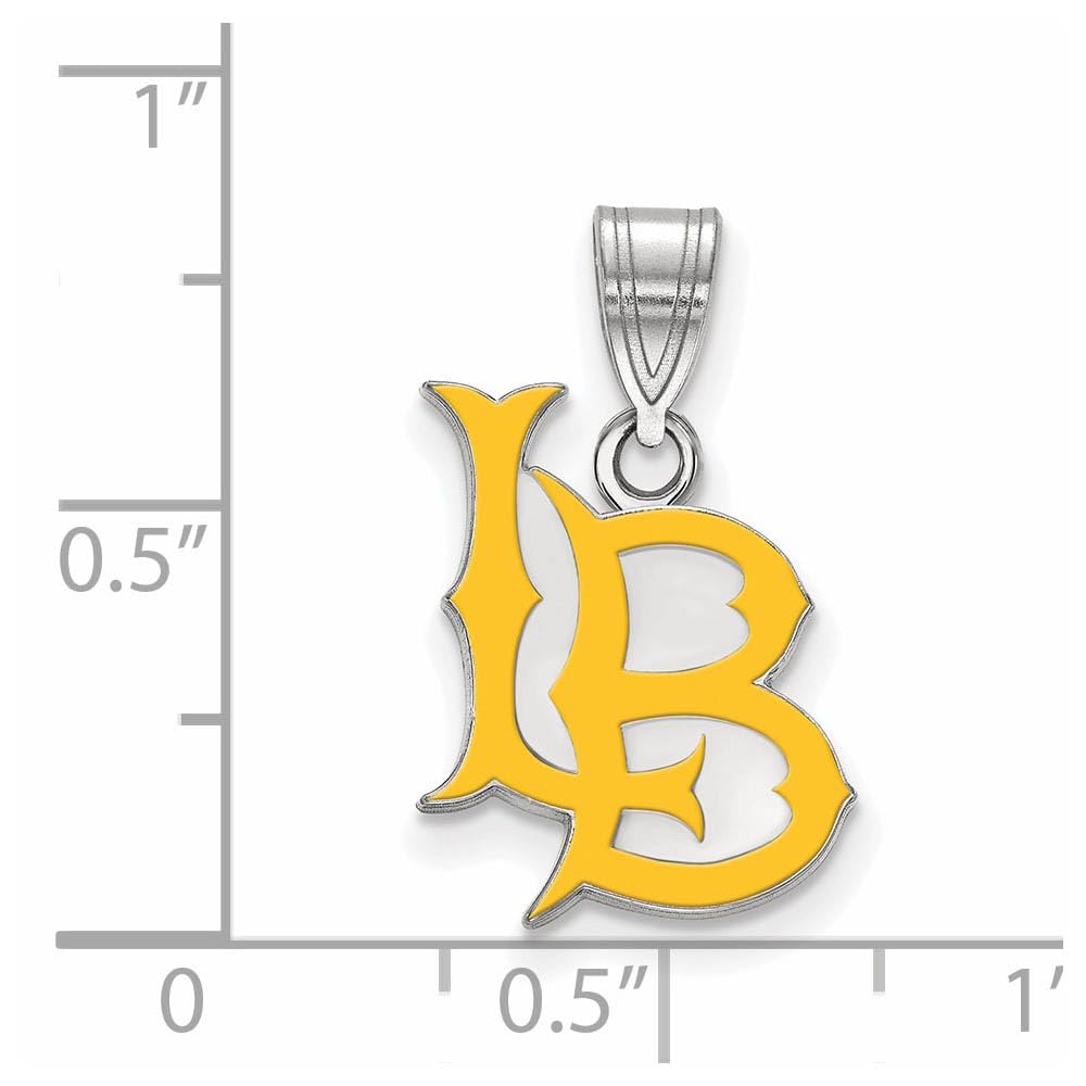Logoart 925 Sterling Silver California State University, Long Beach Medium Enamel Pendant