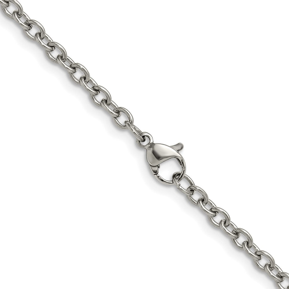 Chisel Stainless Steel Polished 3mm 18 inch Cable Chain