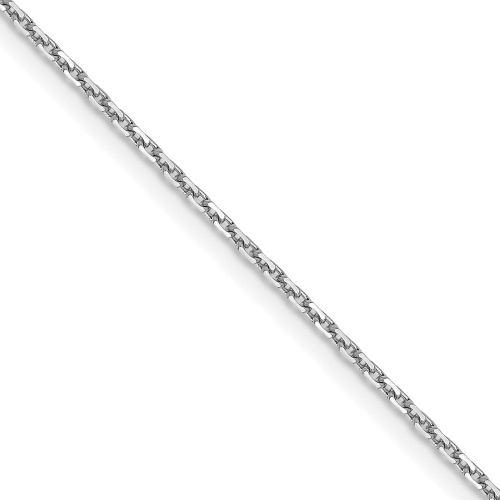 10k White Gold 1.05mm D/C Cable Chain