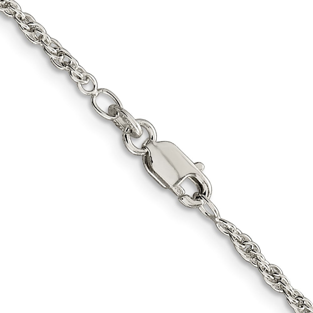 Sterling Silver 2mm Loose Rope Chain 24 Inches