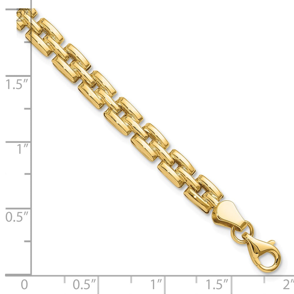 14K Polished Fancy Link Bracelet 7.5  inches