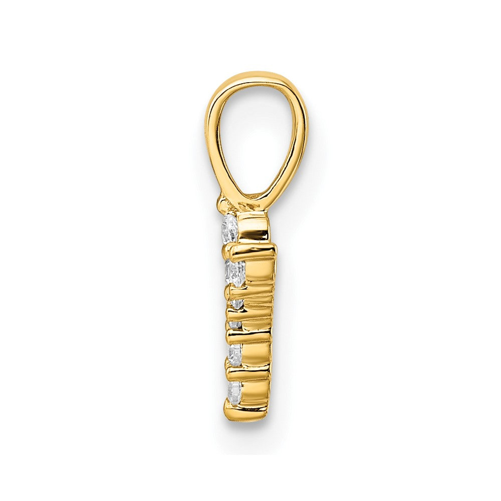 14k 1/15 carat Lab Grown Diamond VS/SI+ G+ Letter Y Initial Pendant