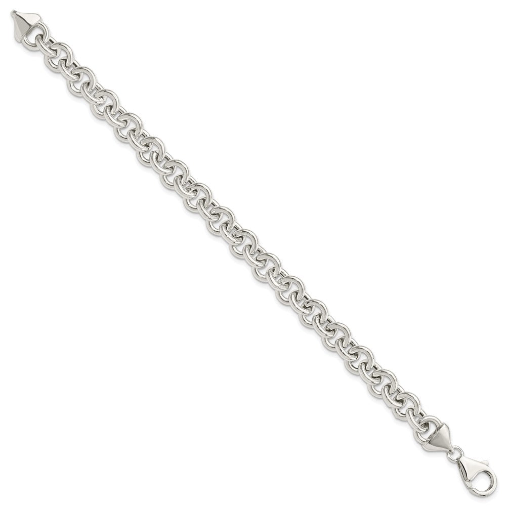 Sterling Silver Polished Fancy Link Bracelet 7.75 inches