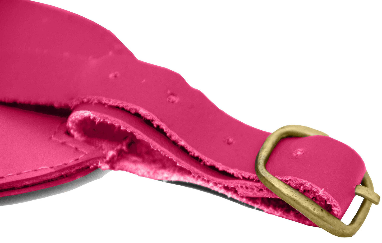 Pink Leather Luggage Tag with Buckle Strap QGM22552