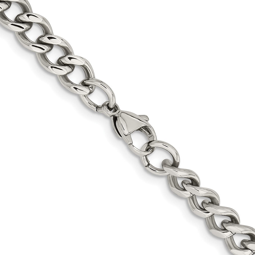 Stainless Steel Polished 7.5mm 22in Curb Chain