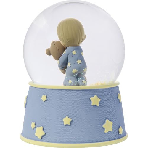 Precious Moments, Jesus Loves Me, Resin/Glass Snow Globe, Boy, Musical, 132103
