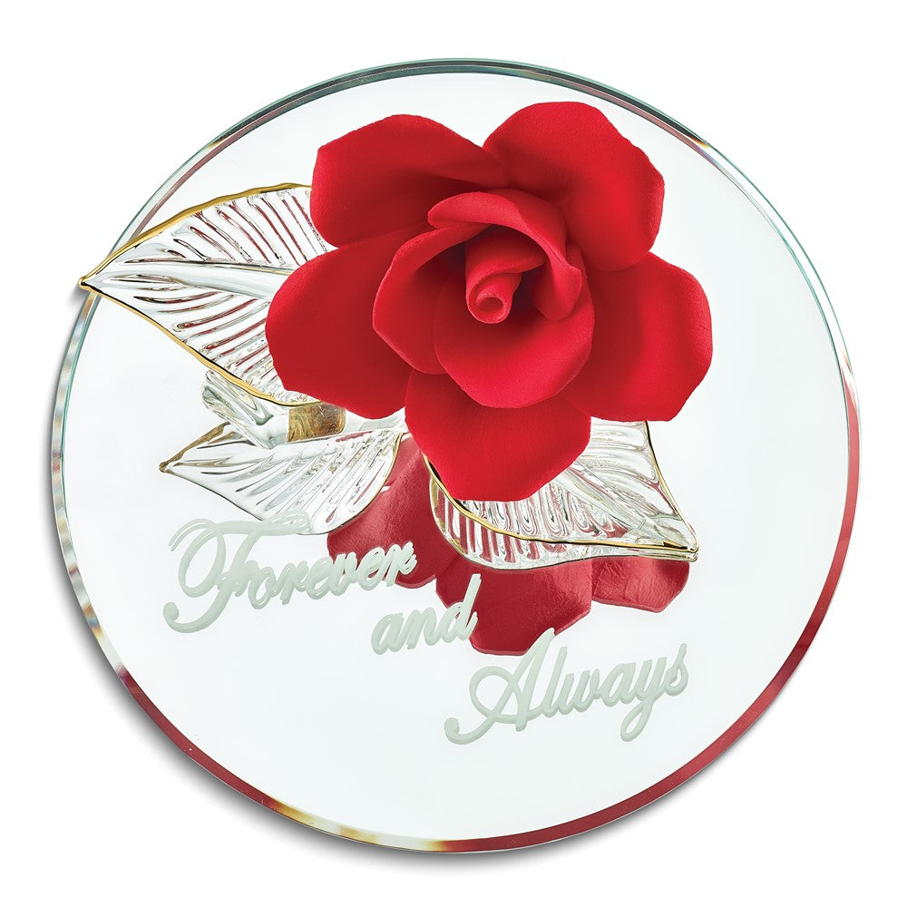 Glass Baron "Forever And Always" Red Rose