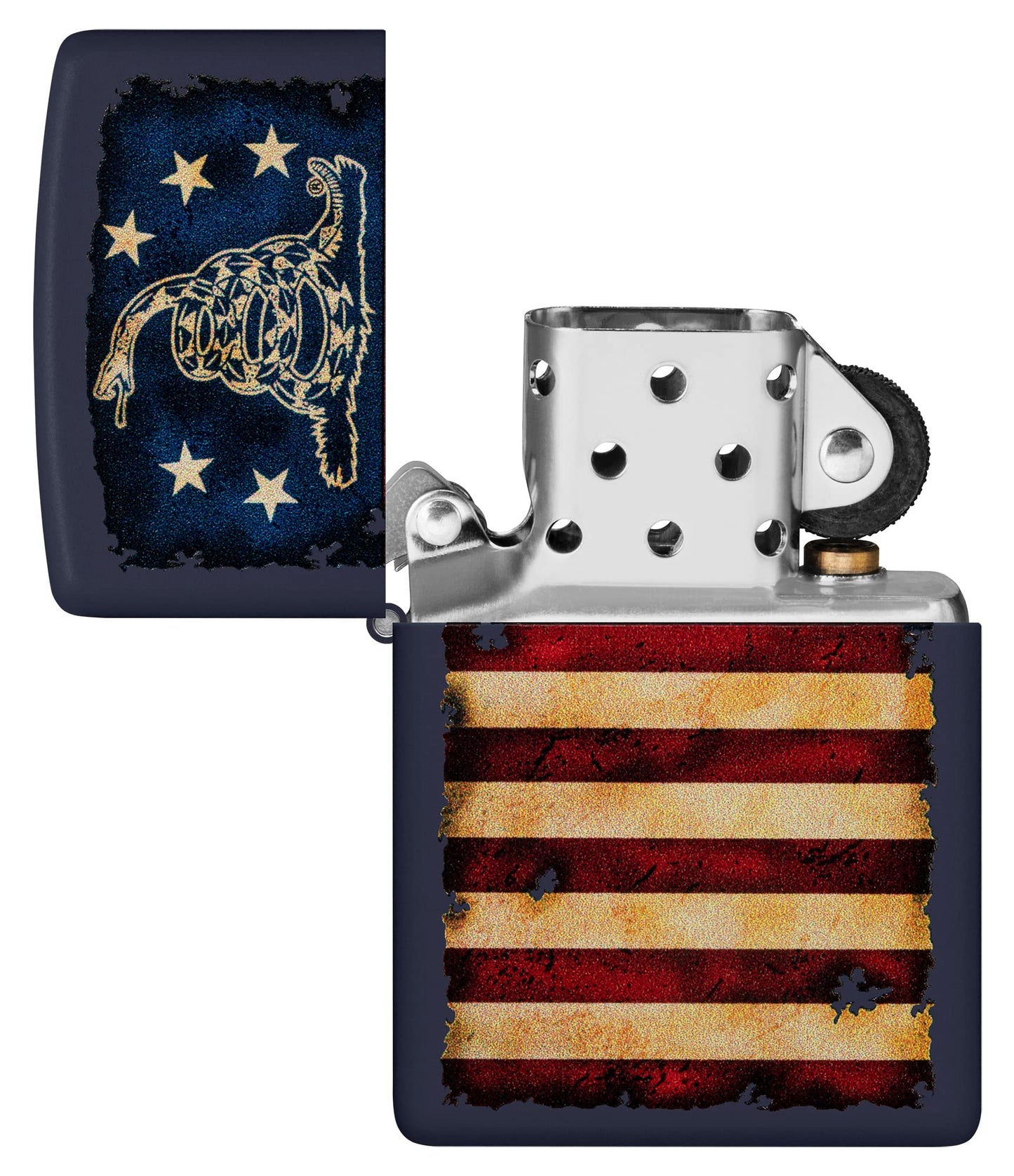 Zippo Don't Tread On Me US Flag Navy Matte Pocket Lighter