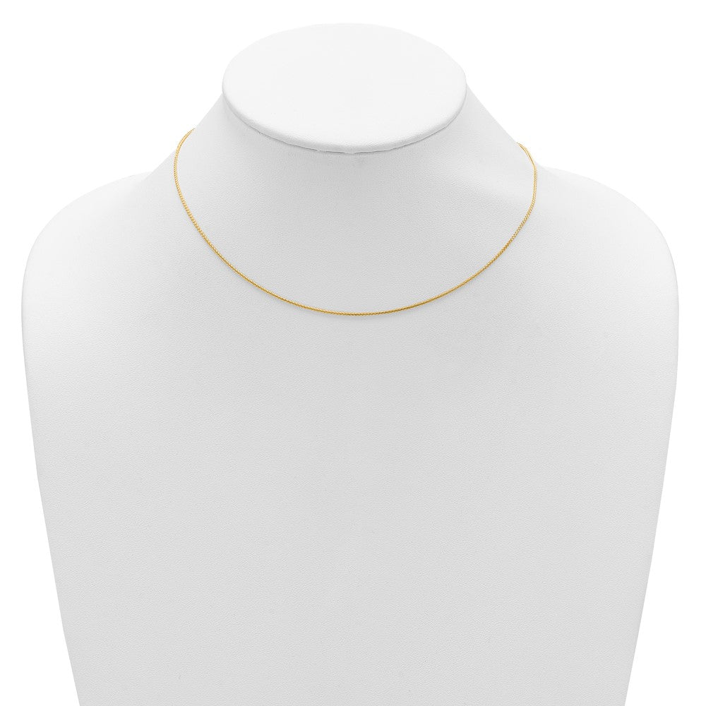 14K 1mm D/C Spiga 1in+1in Adjustable Chain